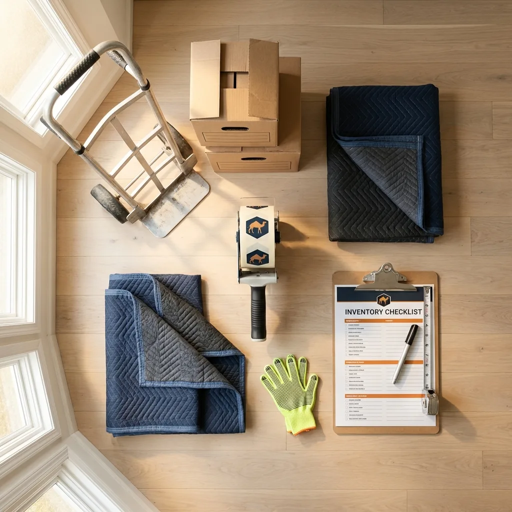 Professional moving supplies and packing materials layout for Horseshoe Bend residential relocations